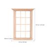 DOITOOL 2Pcs 1: 12 Dollhouse Window Frame Dollhouse Miniature Furniture Mini Wooden Window Frame DIY Dollhouse Bedroom Accessories, 3.3 x 4.5inch view 2