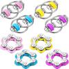Hicarer 8 Pieces Fidget Toys Set Includes 4 Flippy Roller Chain and 4 Six Roller Bike Chain Toys Gifts for Adults in Learning Help(Purple, Pink, Yellow, Light Blue) view 1