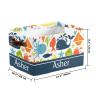 Deven Ocean Sea Animals Nautical Personalized Large Storage Baskets for Organizing Shelves with Handle,Closet Decorative Storage Bins for Toy, Bathroom,Nursery,Home 2 Pack view 3