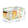 Green Leaves Lion and Deer Personalized Large Storage Baskets for Organizing Shelves with Handle,Closet Decorative Storage Bins for Toy, Bathroom,Nursery,Home 4 Pack view 3