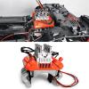 RC-Hub V8 Engine Fans Radiator Motor with Heatsink Cover for 1/10 TRX4 RC Crawler Scale (Orange) view 1