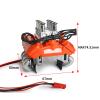 RC-Hub V8 Engine Fans Radiator Motor with Heatsink Cover for 1/10 TRX4 RC Crawler Scale (Orange) view 4