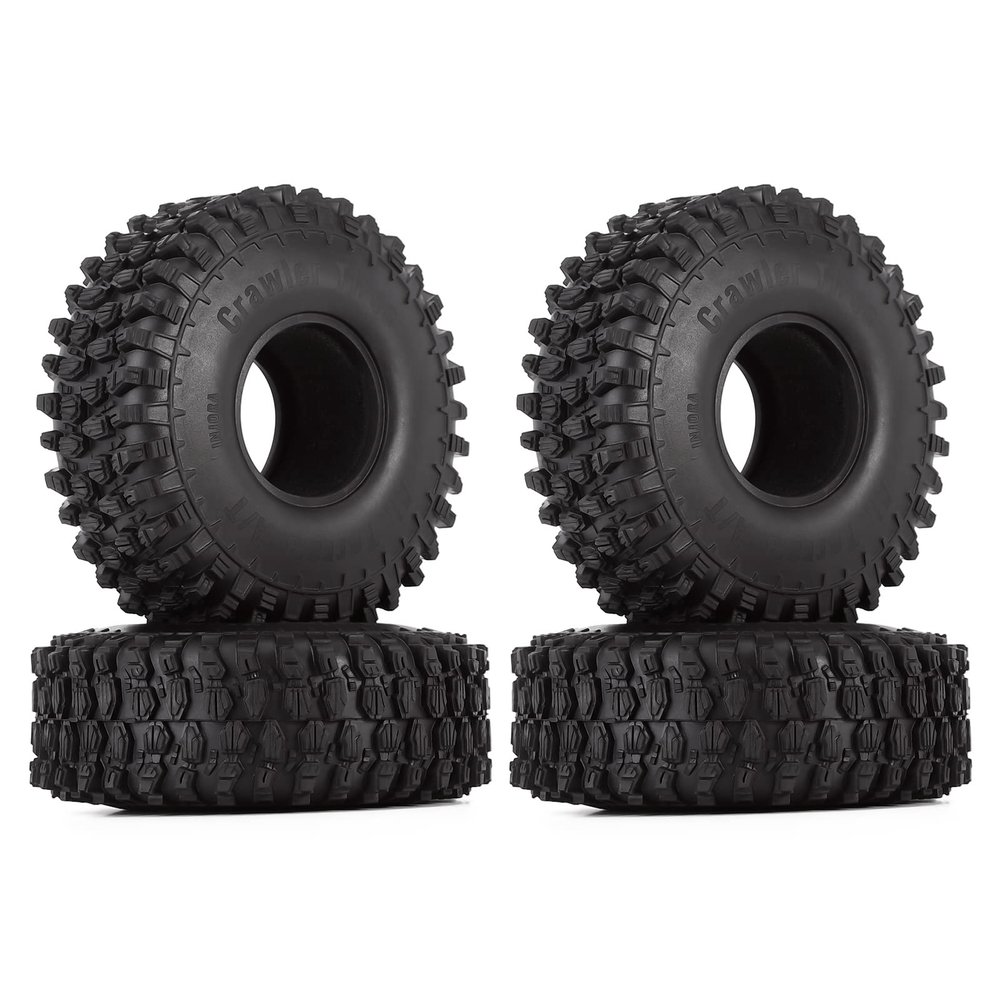 INJORA 1.9 Crawler Tires 120mm Rubber All Terrain Wheel Tires for 1/10 RC Rock Crawler Car FCX10 TRX4 Axial SCX10 Redcat Gen8