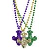 Bnikion Mardi Gras Beads Necklace Fleur De Lis Gold Purple Green New Orleans Beads for Mardi Gras Saint Patrick's Day Party view 1