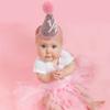 SYESQL Half Birthday Rainbow Cone Hat - Glitter Half Hats Pink,6 Months Party Decor (1/2 Rainbow Hat) view 3