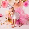 SYESQL Half Birthday Rainbow Cone Hat - Glitter Half Hats Pink,6 Months Party Decor (1/2 Rainbow Hat) view 4
