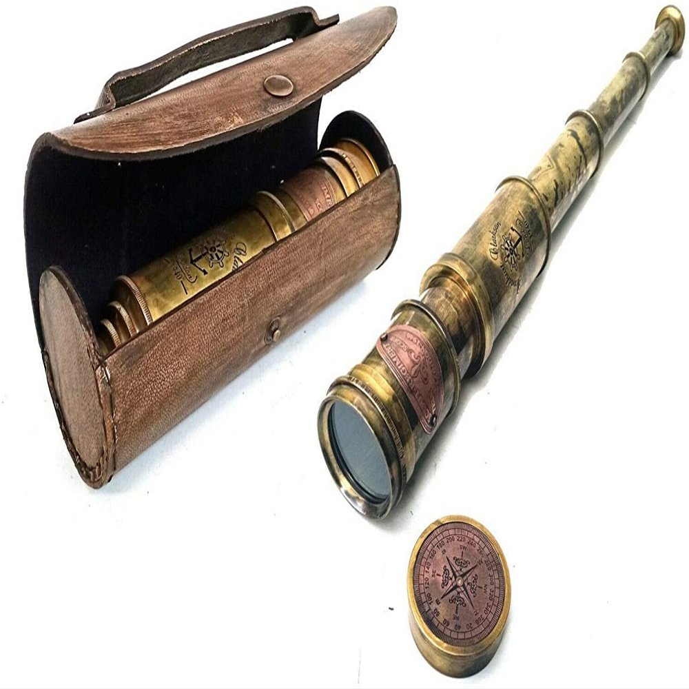 Scout Regiment Brass Telescope 19" London 1940 Antique Replica Spyglass Scope High Resolution DF Lens Brilliant Magnification