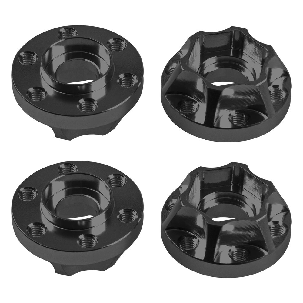 Vgoohobby Metal RC 12mm Wheel Hex Hub Extension Combiner Compatible with 1.9/2.2inch Wheel Rim Axial SCX10 Traxxas TRX4 D90 1/10 RC Crawler (9mm, Black)