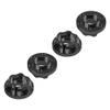 Vgoohobby Metal RC 12mm Wheel Hex Hub Extension Combiner Compatible with 1.9/2.2inch Wheel Rim Axial SCX10 Traxxas TRX4 D90 1/10 RC Crawler (9mm, Black) view 3