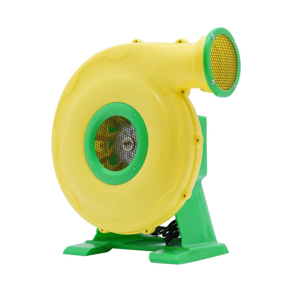 1100W Air Blower Air Blower Powerful Bounce House Blower Yellow Commercial Blower for Bounce House, Jumper, Bouncy Castle and Slides, Inflatable Cash Cube Money Machine (1100W 1.5HP)