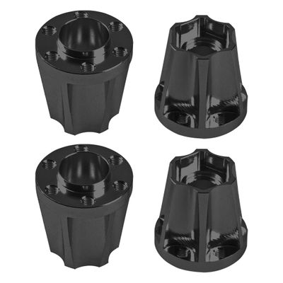 Vgoohobby Metal RC 12mm Wheel Hex Hub Extension Combiner Compatible with 1.9/2.2inch Wheel Rim Axial SCX10 Traxxas TRX4 D90 1/10 RC Crawler (22mm, Black)