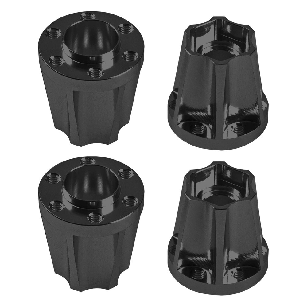 Vgoohobby Metal RC 12mm Wheel Hex Hub Extension Combiner Compatible with 1.9/2.2inch Wheel Rim Axial SCX10 Traxxas TRX4 D90 1/10 RC Crawler (22mm, Black)