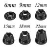 Vgoohobby Metal RC 12mm Wheel Hex Hub Extension Combiner Compatible with 1.9/2.2inch Wheel Rim Axial SCX10 Traxxas TRX4 D90 1/10 RC Crawler (22mm, Black) view 2