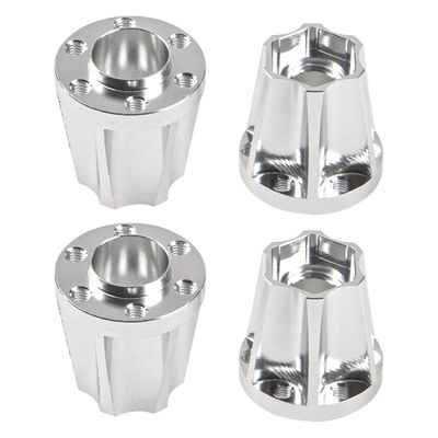 Vgoohobby Metal RC 12mm Wheel Hex Hub Extension Combiner Compatible with 1.9/2.2inch Wheel Rim Axial SCX10 Traxxas TRX4 D90 1/10 RC Crawler (22mm, Silver)