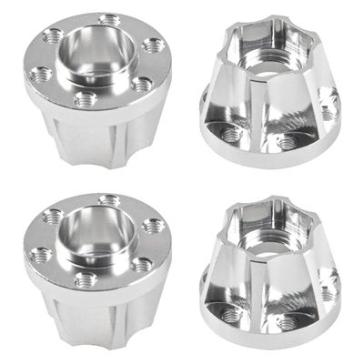 Vgoohobby Metal RC 12mm Wheel Hex Hub Extension Combiner Compatible with 1.9/2.2inch Wheel Rim Axial SCX10 Traxxas TRX4 D90 1/10 RC Crawler (15mm, Silver)