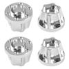 Vgoohobby Metal RC 12mm Wheel Hex Hub Extension Combiner Compatible with 1.9/2.2inch Wheel Rim Axial SCX10 Traxxas TRX4 D90 1/10 RC Crawler (15mm, Silver) view 1
