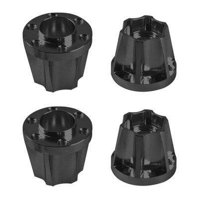 Vgoohobby Metal RC 12mm Wheel Hex Hub Extension Combiner Compatible with 1.9/2.2inch Wheel Rim Axial SCX10 Traxxas TRX4 D90 1/10 RC Crawler (18mm, Black)