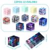 12 Pieces Mini Cube Blocks Desk Toy Magic Sensory Tool Blocks Puzzle Flip Cube for Teens Adults Birthday Favors view 2