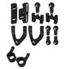 Vgoohobby Upper & Lower Swing Arm Wheel Hex Adapter Steering Block Swing Arm Mount Steering Cup w/Bearing Set Compatible with WPL D12 1/10 RC Car Upgrade Part (Black) view 1