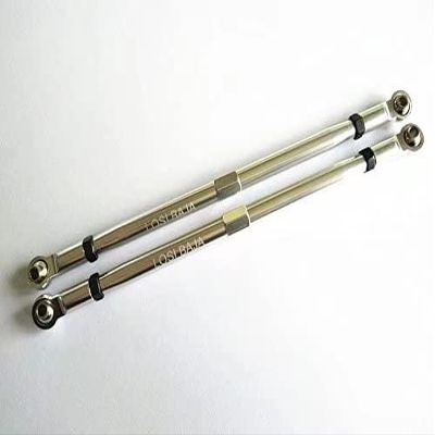 Aluminum Thicker Rear Suspension Upper Links with Aluminum Ends -2pcs Set for 1/10 Losi Baja Rey Rock LOS234003 Silver