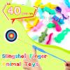 Vinsot 40 Pcs Finger Slingshot Animal Toys Chicken Dinosaur Finger Traps Animal Slingshots Catapult Toys Funny Flicking Chicken Flying Turkey Flingers for Kids Adult Flying Games and Party Favors view 3