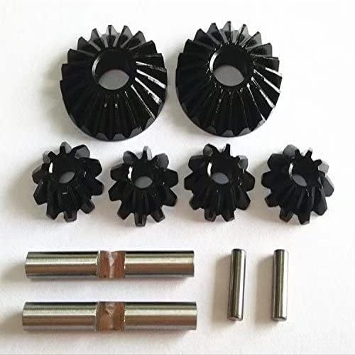 Harden Steel Differential Gears with Pins - 6pcs Set Black for 1/10 Losi Baja Rey Rock LOS232004