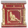 Melody Jane Dolls Houses Dollhouse Mahogany & Gold Left Nightstand JBM Miniature Bedroom Furniture view 1