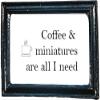 Dolls House Coffee & Miniatures Picture in Black Frame Accessory 1:12 Scale view 1