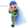 Barbie Extra Minis Doll #3 (5.5 in) Wearing Emoji-Printed 2-Piece Fashion, with Doll Stand & Accessories Including Sunglasses and Purse, Gift for Kids 3 Years Old & Up view 3