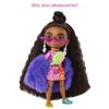 Barbie Extra Minis Doll #1 (5.5 in) Wearing Sprinkle-Printed Dress & Furry Coat with Doll Stand & Accessories Including Micro Sunglasses and Waist Bag, Gift for Kids 3 Years Old & Up view 4