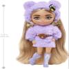Barbie Extra Minis Doll #4 (5.5 in) Wearing Fluffy Purple Fashion, with Doll Stand & Accessories Including Teddy Ears and Sunglasses, Gift for Kids 3 Years Old & Up view 3