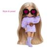 Barbie Extra Minis Doll #4 (5.5 in) Wearing Fluffy Purple Fashion, with Doll Stand & Accessories Including Teddy Ears and Sunglasses, Gift for Kids 3 Years Old & Up view 4
