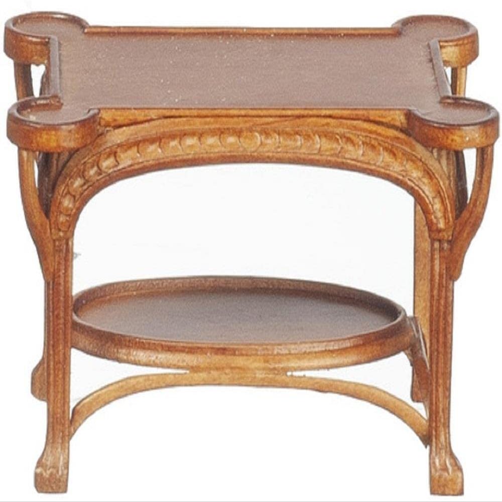 Melody Jane Dolls Houses Dollhouse Art Nouveau Walnut Coffee Sofa Table JBM Miniature Furniture 1:12