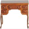 Melody Jane Dolls Houses Dollhouse Mid Century Walnut Desk Writing Table JBM Miniature Study Furniture view 1