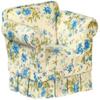Melody Jane Dolls Houses Dollhouse Blue Chintz Country Armchair JBM Miniature Living Room Furniture view 1