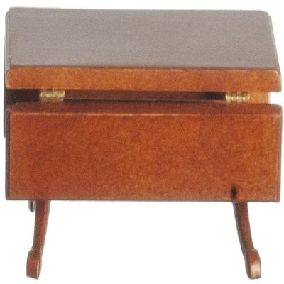 Melody Jane Dolls Houses Dollhouse Mid Century Walnut Coffee Table JBM Miniature Living Room Furniture