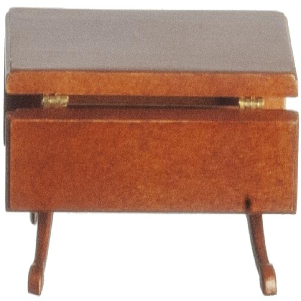 Melody Jane Dolls Houses Dollhouse Mid Century Walnut Coffee Table JBM Miniature Living Room Furniture