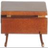 Melody Jane Dolls Houses Dollhouse Mid Century Walnut Coffee Table JBM Miniature Living Room Furniture view 1