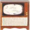 Melody Jane Dolls Houses Dollhouse Mid Century Walnut Television TV JBM Miniature Living Room Furniture view 1
