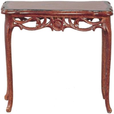 Melody Jane Dolls Houses Dollhouse 1750 Hand Painted Tea Table JBM Miniature Walnut Living Room Furniture