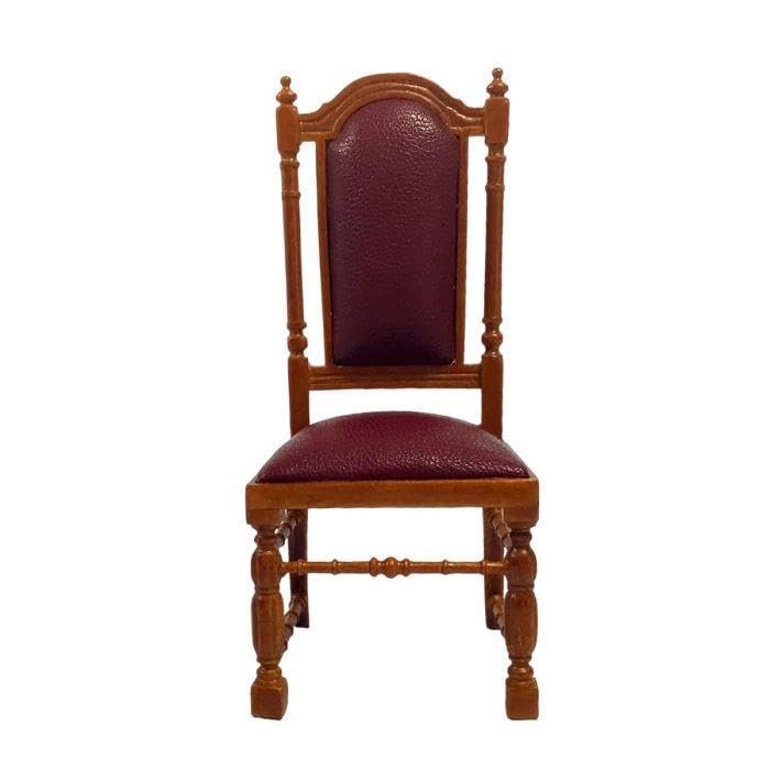 Melody Jane Dolls Houses Dollhouse Jacobean 1620 Side Chair JBM Miniature Walnut Dining Room Furniture