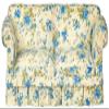 Melody Jane Dolls Houses Dollhouse Blue Chintz Country Style Sofa JBM Miniature Living Room Furniture view 1