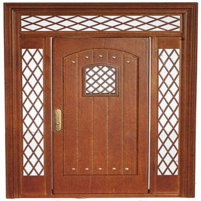 Melody Jane Dolls Houses Dollhouse Tudor Door & Fanlight JBM Miniature Front Entrance DIY Accessory 1:12