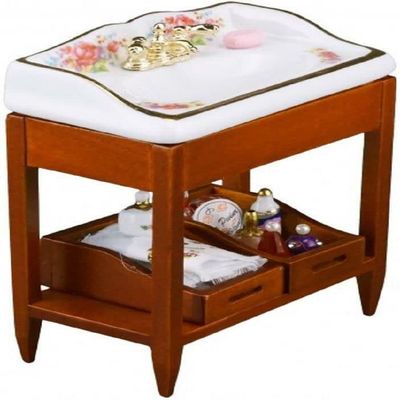 Melody Jane Dolls Houses Dollhouse Dresden Rose Vanity Sink Unit Miniature Reutter Bathroom Furniture