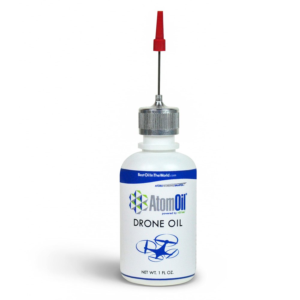 AtomOil Drone Oil | Multi Purpose Oil for Drones, RC Cars, & RC Planes | Needle-Tip Applicator Bottle for Precise Oiling |1 Ounce Bottle