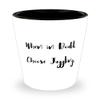 Gag Juggling Shot Glass, When in Doubt, Choose Juggling., Gifts For Friends, Present From, Ceramic Cup For Juggling view 1
