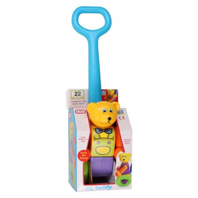 Funtime Push Along Teddy Toy for Ages 12 Months+ | Push Toy for Baby, Toddler, Preschool Age | Learn to Walk Toy | Push and Pull Toy | Playful Kids Toy