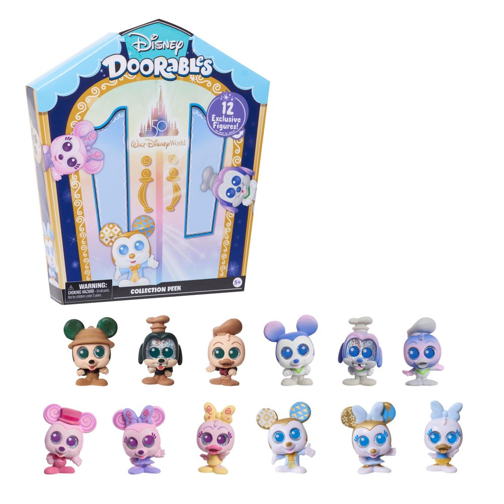Disney Doorables Walt Disney World 50th Anniversary Collection Peek, Blind Bag Inspired Mini Collectible Figures, Kids Toys for Ages 5 Up, Amazon Exclusive by Just Play