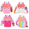 Gifts for Kids 4 Packs Unicorn Purses Fashion Fidgets Fashion Pop Purse Push Bubbles Fidget Toy Rainbow Unicorn Purse Wallet Ladies Bag Silica Dimple Crossbody Bags view 1