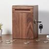 Coin Bank Wooden Piggy Bank,Square Coin Bank,with Lock and Keys Money Bank,Makes A Unique and Elegant Prefect Choice for Birthday for Boys and Girls view 4